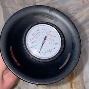 Fellow Stagg Kettle Replacement Lid with Analog Thermometer Black Stainless